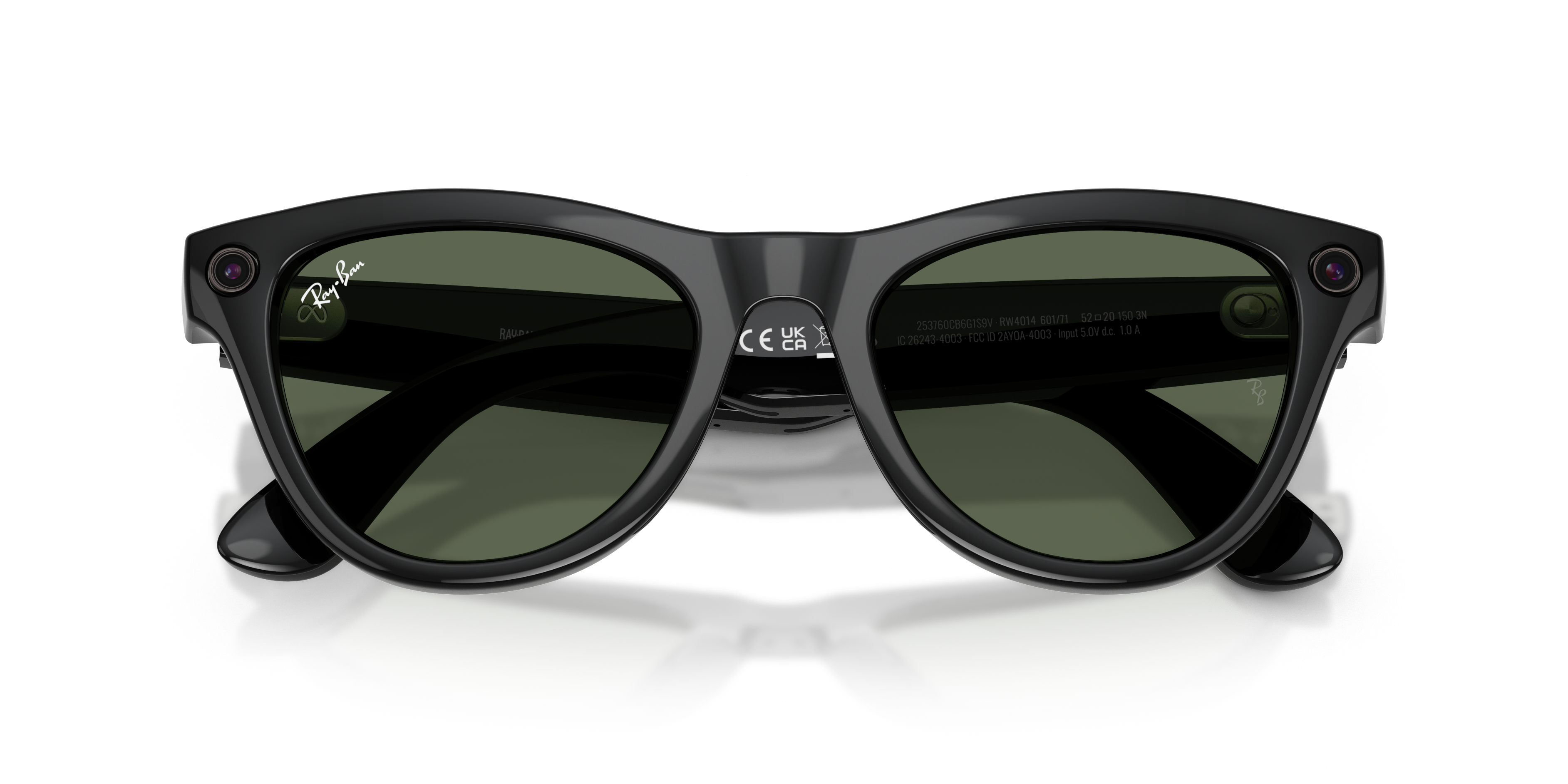 RAY-BAN, 0RW4014 Meta Skyler (Gen 2) 601/71, G15 GREEN SHINY BLACK, 52